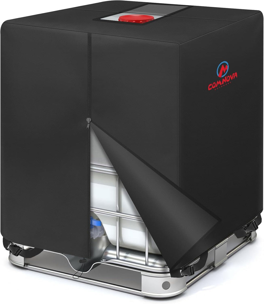 Comnova IBC Tote Cover 275 Gallon - 600D Water Tank Cover for IBC Container w...