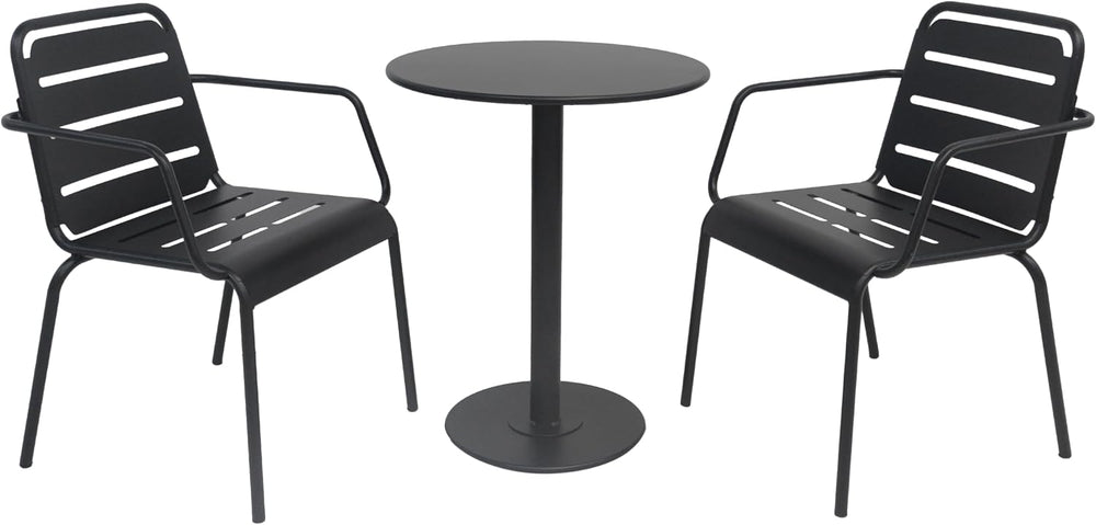 Christopher Knight Home Jodi Outdoor Bistro Set, 3-Piece Bistro Table and Cha...