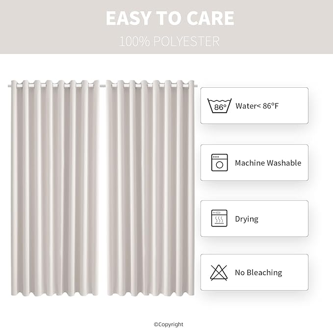 Outdoor Patio Curtain Waterproof Darkening Thermal Insulated Indoor Curtains ...