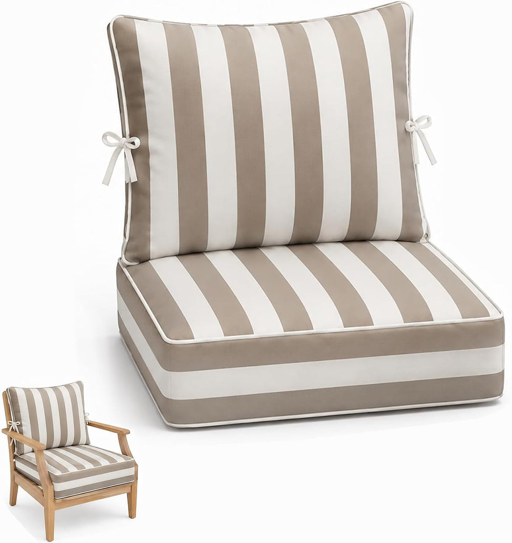 6" Thick Olefin Waterproof 23"x26" Outdoor Chair Cushion