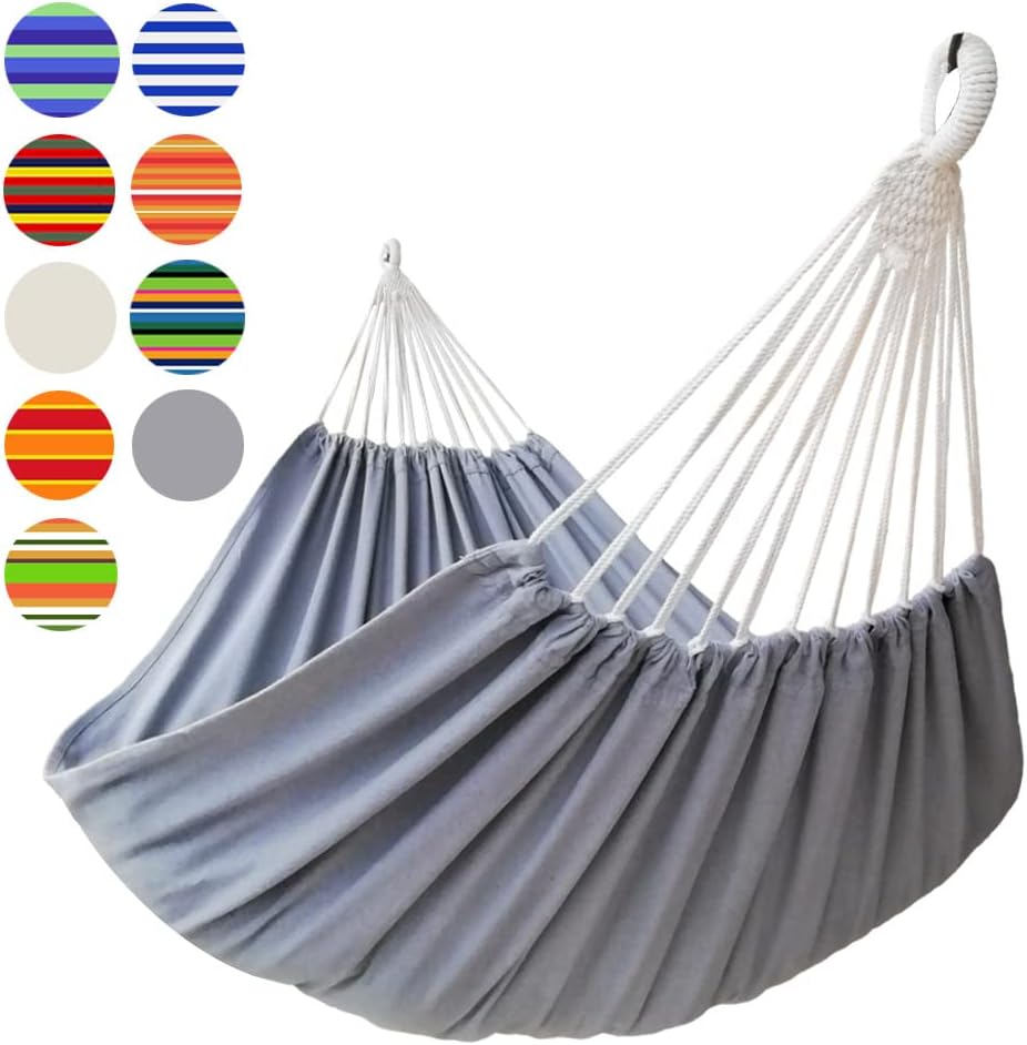 GOCAN Hammock 2 Person Outdoor bedsize 220 x 150cm(Gray)