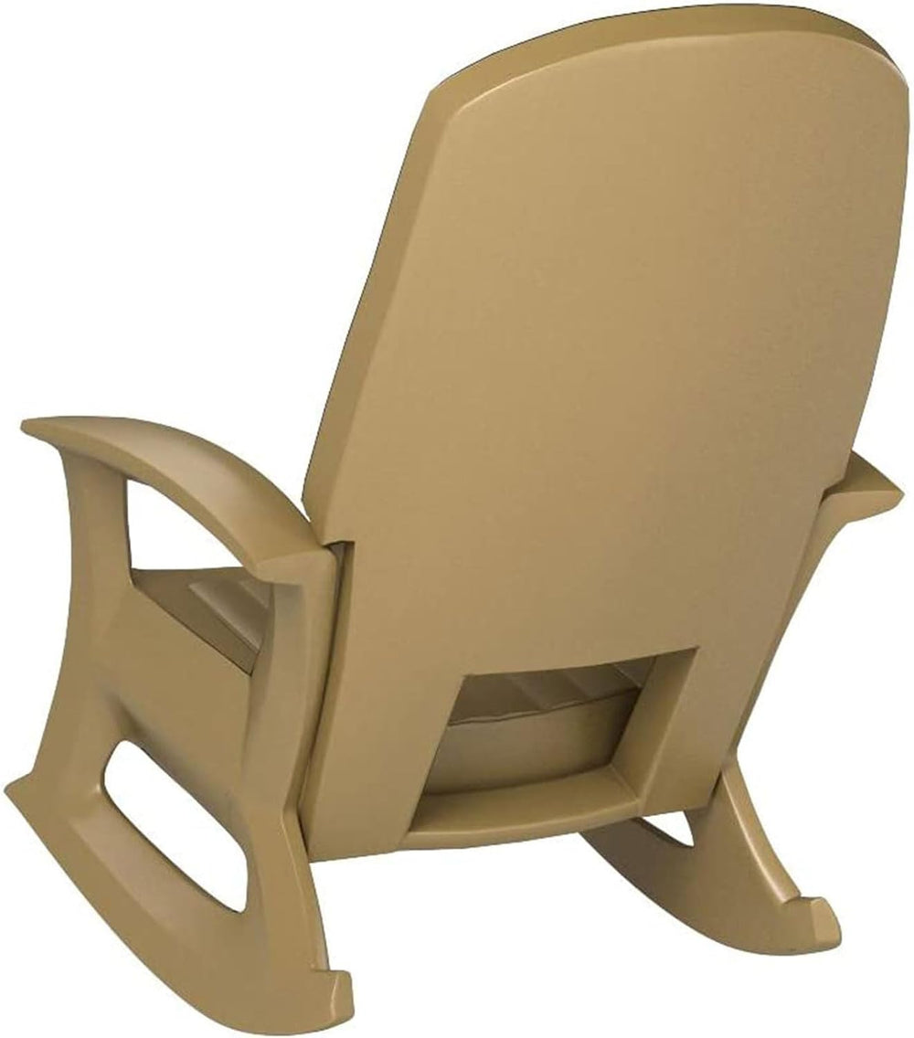 Semco Rockaway Heavy Duty All Weather Rocking Chair, Taupe, 3 Pack