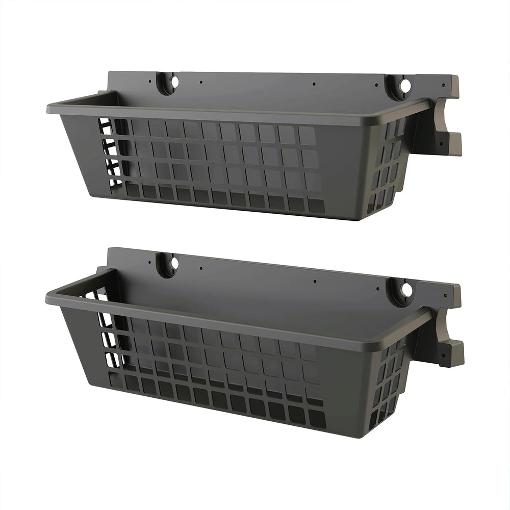 Suncast 2-Pack Accessory Baskets, Resin Organizers for Shed, Black, 25" ...
