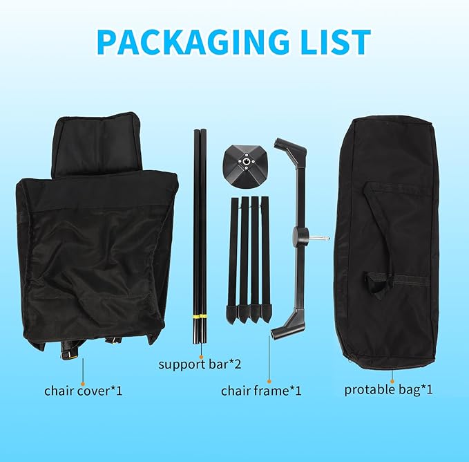 FAHKNS Hammock Camping Chair, 360° Swivel Chair with Adjustable Backrest, Fol...