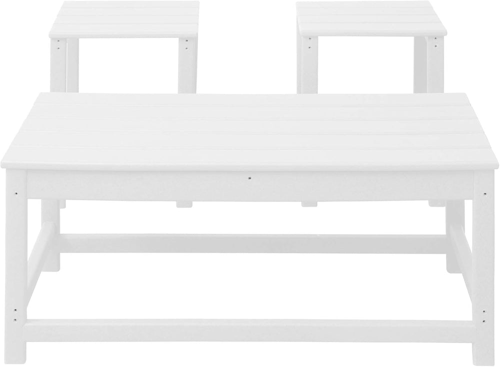 WestinTrends Malibu 3-Piece Set Outdoor Coffee and Side Table for Adirondack ...