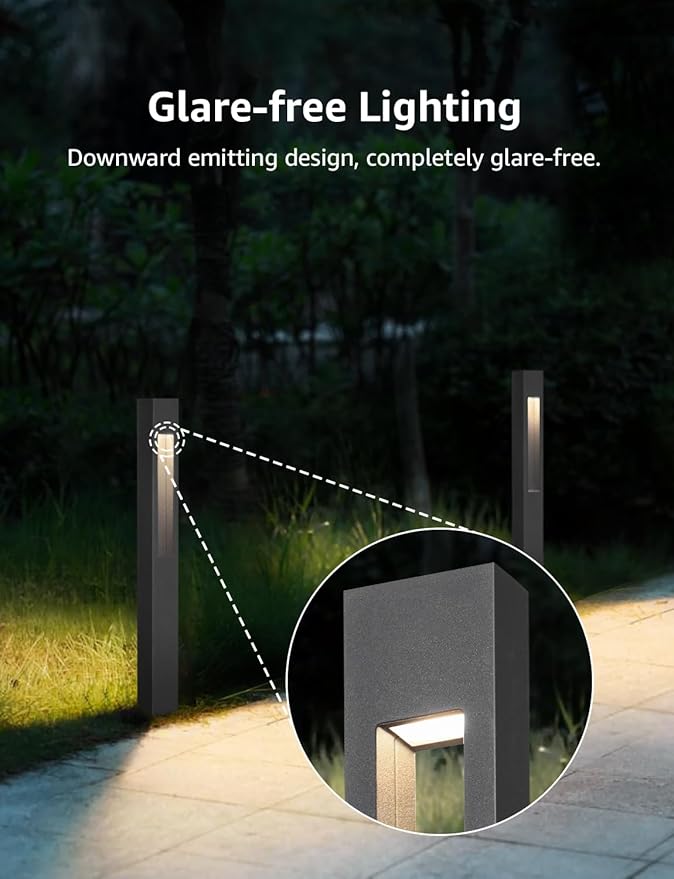SUNVIE Low Voltage Landscape Lights 3W LED Pathway Lights Wired Aluminum Wate...