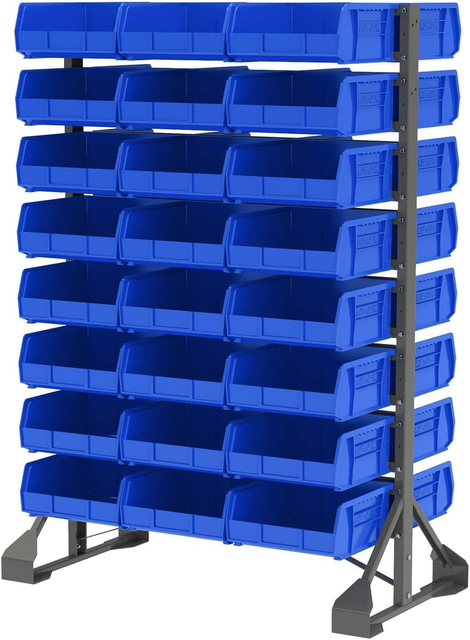 Akro-Mils 30235 AkroBins Plastic Storage Bins, 11"x11"x5", Blu...