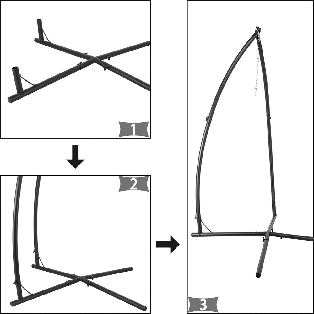 Hammock Chair Stands, Hanging Metal C-Stand for Chair,Max Load 330lb