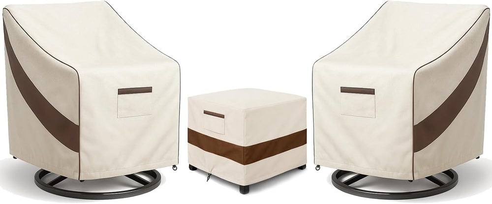 Patio Furniture Covers Set for 3-Piece Bistro Sets,600D,2 Chairs&Side Table