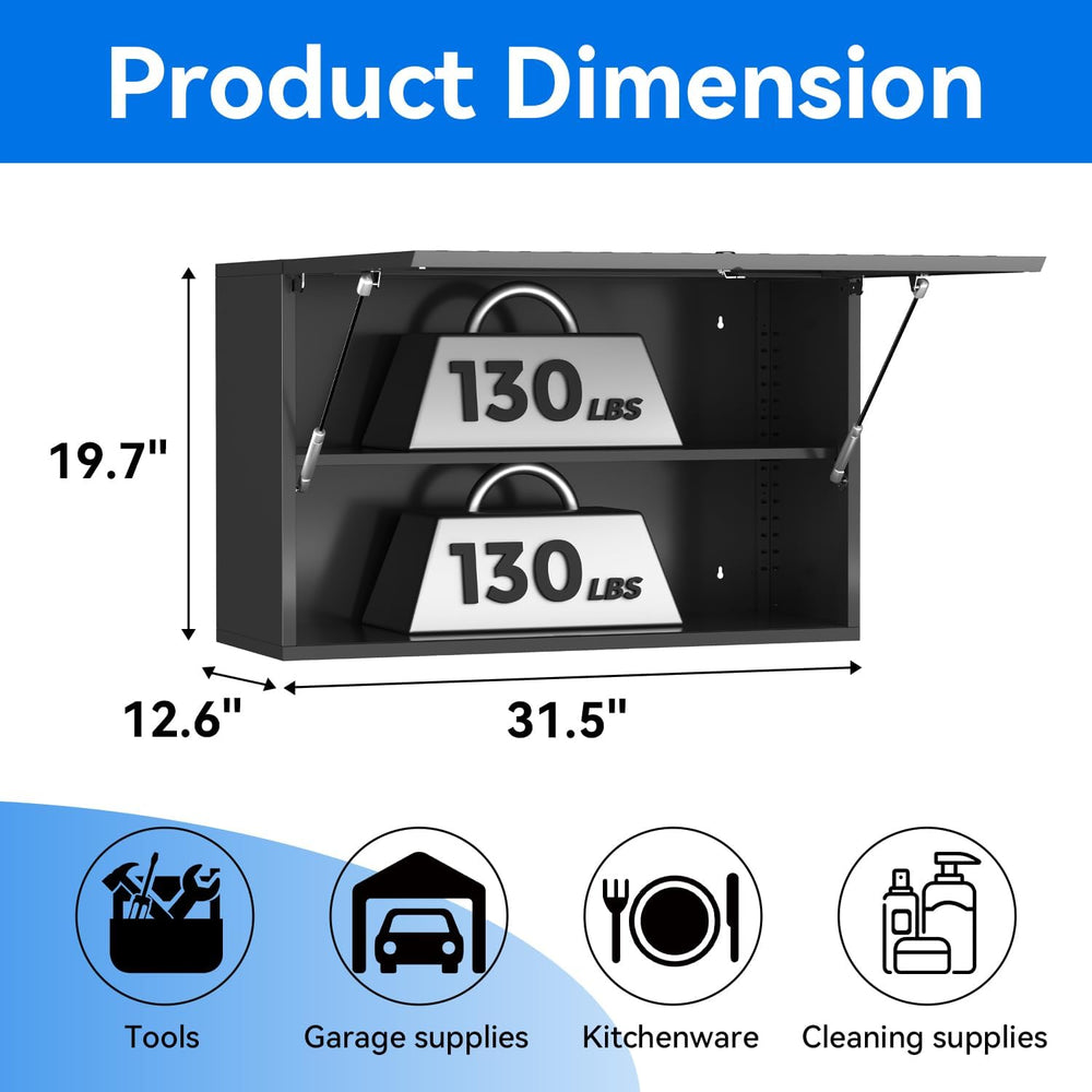 20" Metal Garage Wall Cabinet with Door and Adjustable Shelf