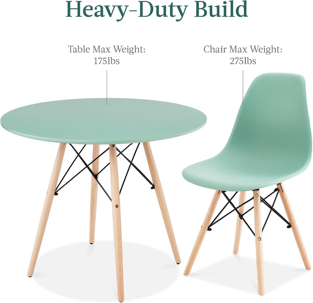 Best Choice Products 5-Piece Dining Set, Compact Mid-Century Modern Table &am...
