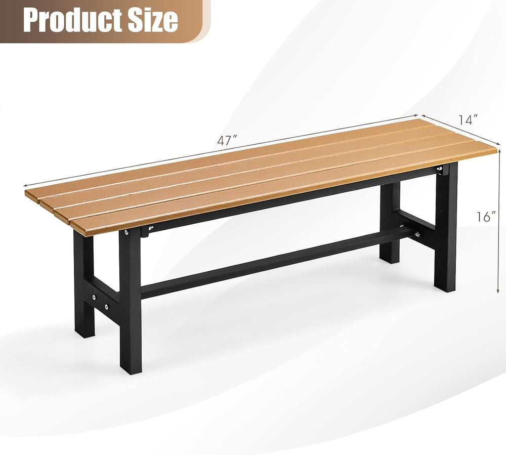 GIANTEX 2-Pack Outdoor Bench Seat,Backless Patio Garden Bench, 660 LBS Load