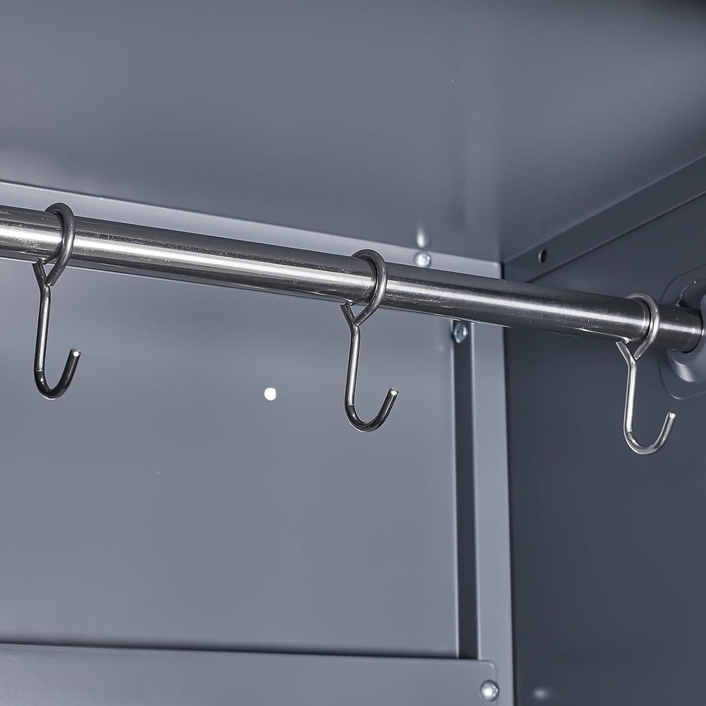 Metal Storage Cabinet with Lock,72" Garage Storage Cabinets with Hanging...