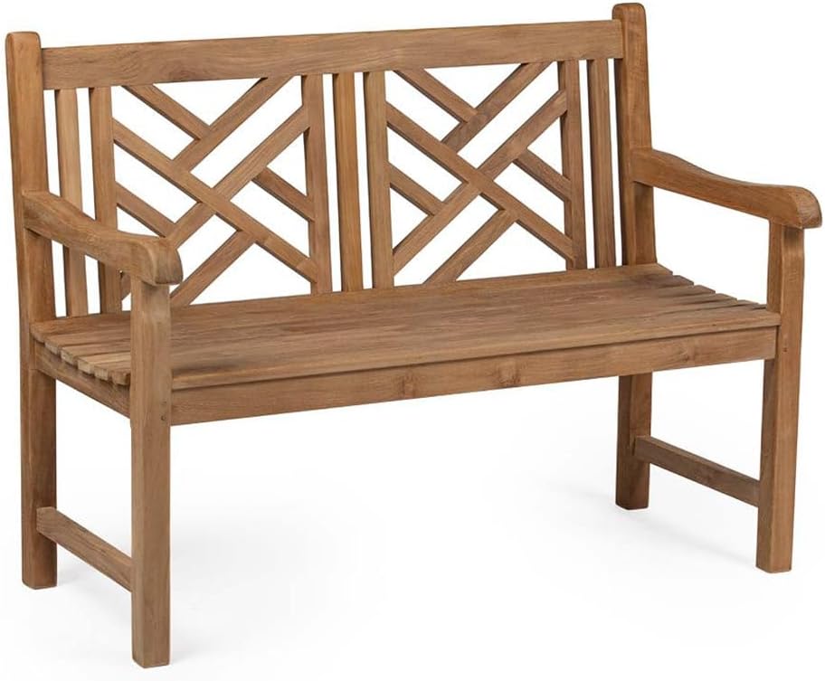 TITAN GREAT OUTDOORS Ash & Ember Summit Grade A Teak 47" Bench, Seat...