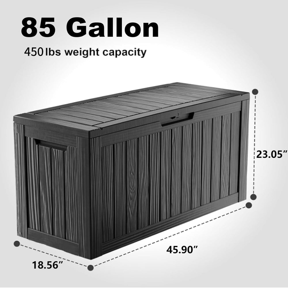Vixzen 85 Gallon Deck Boxes Outdoor Waterproof, Lockable Outdoor Storage Box ...
