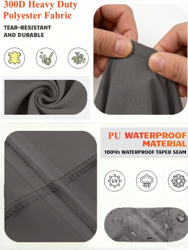 Round Patio Table Cover Outdoor Furniture Waterproof 76inch