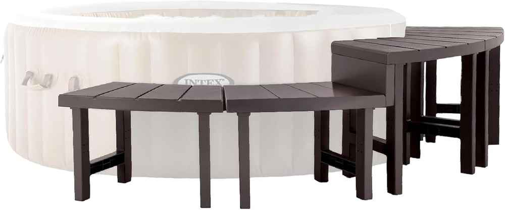 Intex PureSpa Bench Set for 4 Person Round Hot Tub Spas with 77in Diameter