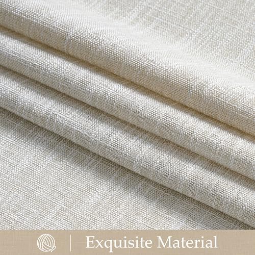 NICETOWN Faux Linen Curtains 2 Panels Set for Bedroom/Living Room 96 inch Lon...