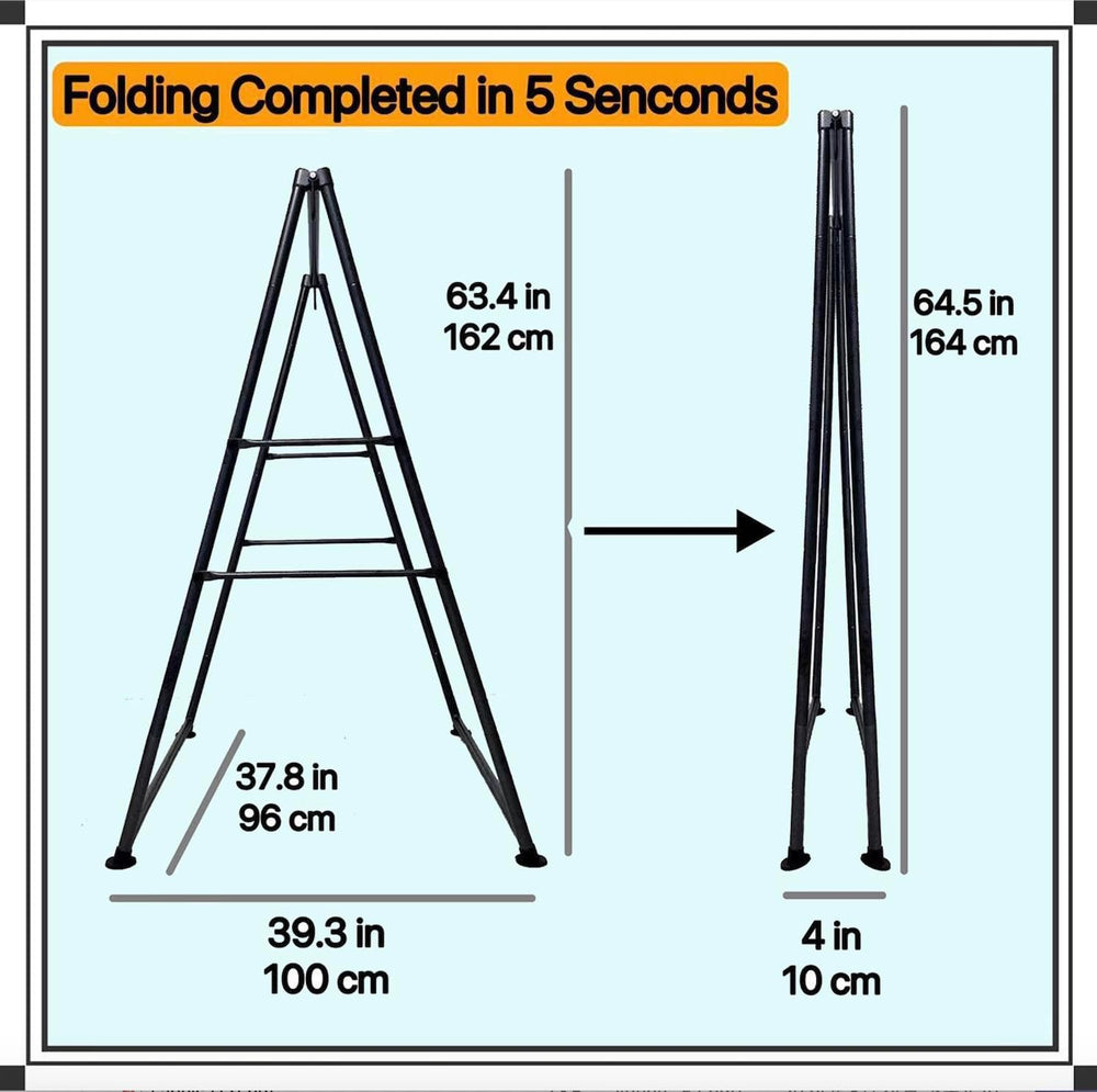 Hammock Chair Stand with X-Large Swing Chair with Footrest,Anti-Tip Thickened...