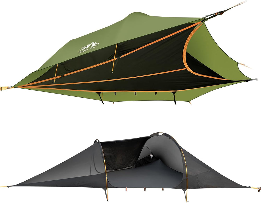 Night Cat Triangle Hammocks 2-Persons: Lay Flat 3 Point Hammock Tent with Bug...