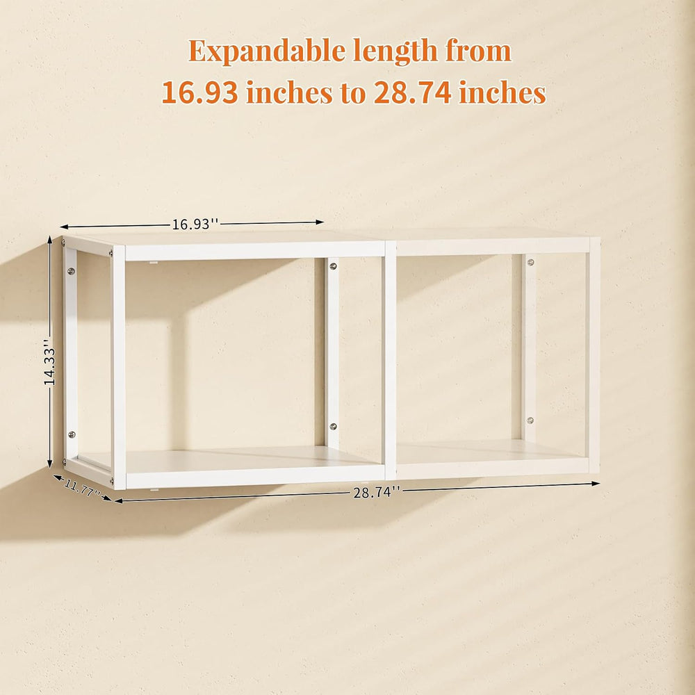 ThreeHio 2 Pack Expandable Garage Shelves Wall Mount, Heavy Duty Garage Wall ...