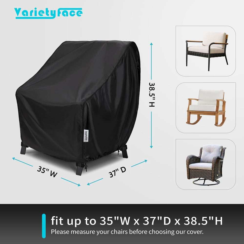 Patio Swivel Rocking Chair Covers Waterproof, Fit 35x37x38.5 in