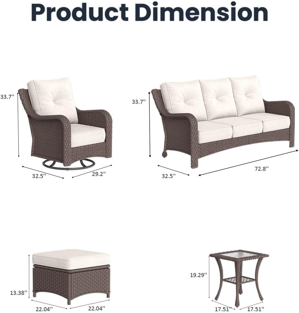 9 Pieces Outdoor Patio Furniture Sets