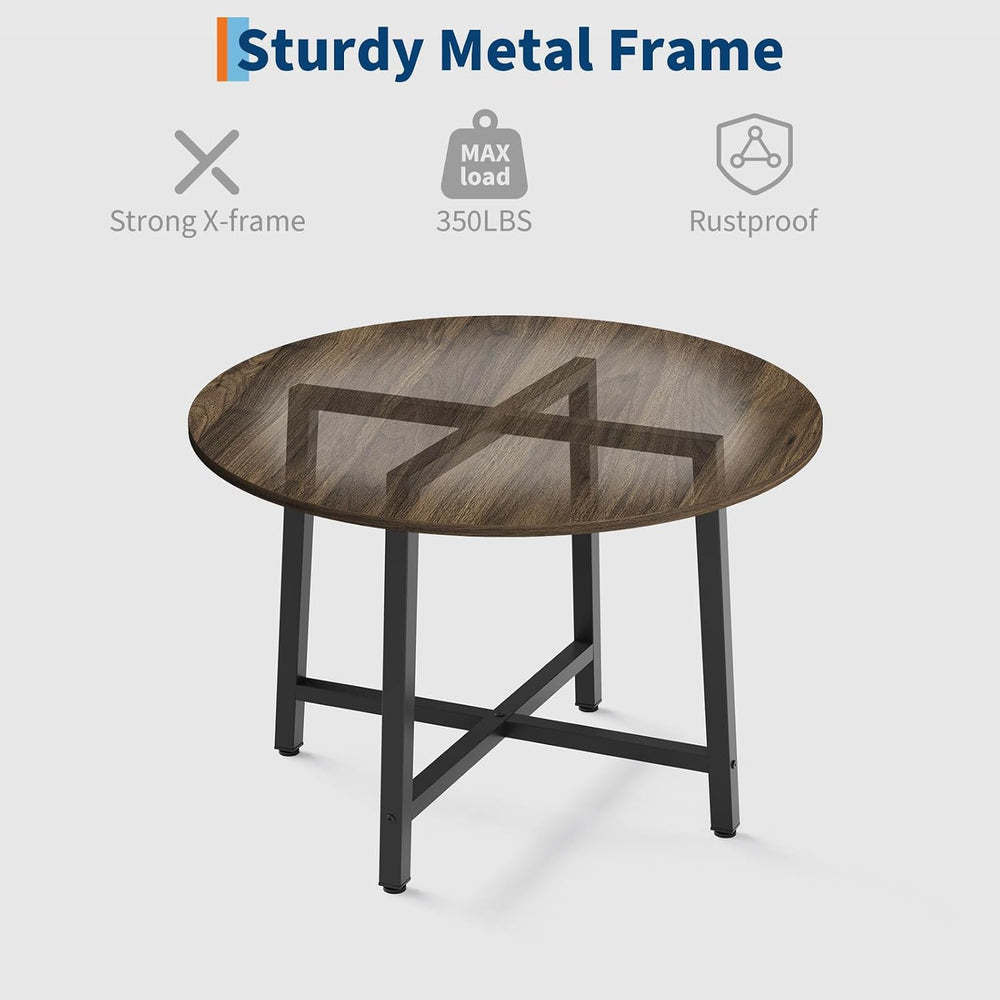 IDEALHOUSE 31.5 Inch Round Dining Table for 2-4, Small Kitchen Dining Room Ta...