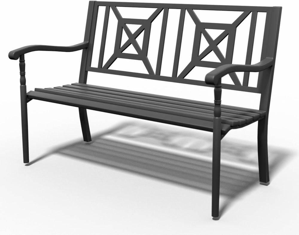 50 Inches Outdoor Bench Park Patio Furniture Garden Bench Seating