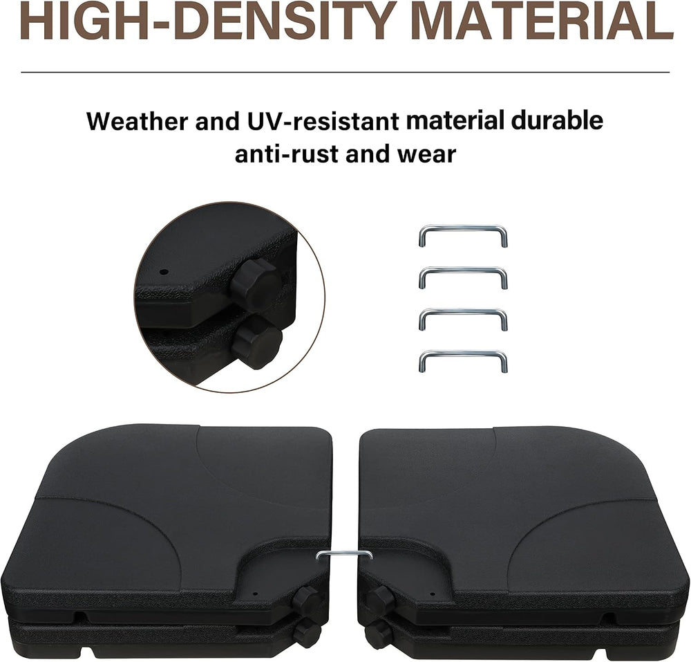 YSSOA 176lbs Capacity Heavy-Duty Cantilever Offset Patio Umbrella Base Stand ...