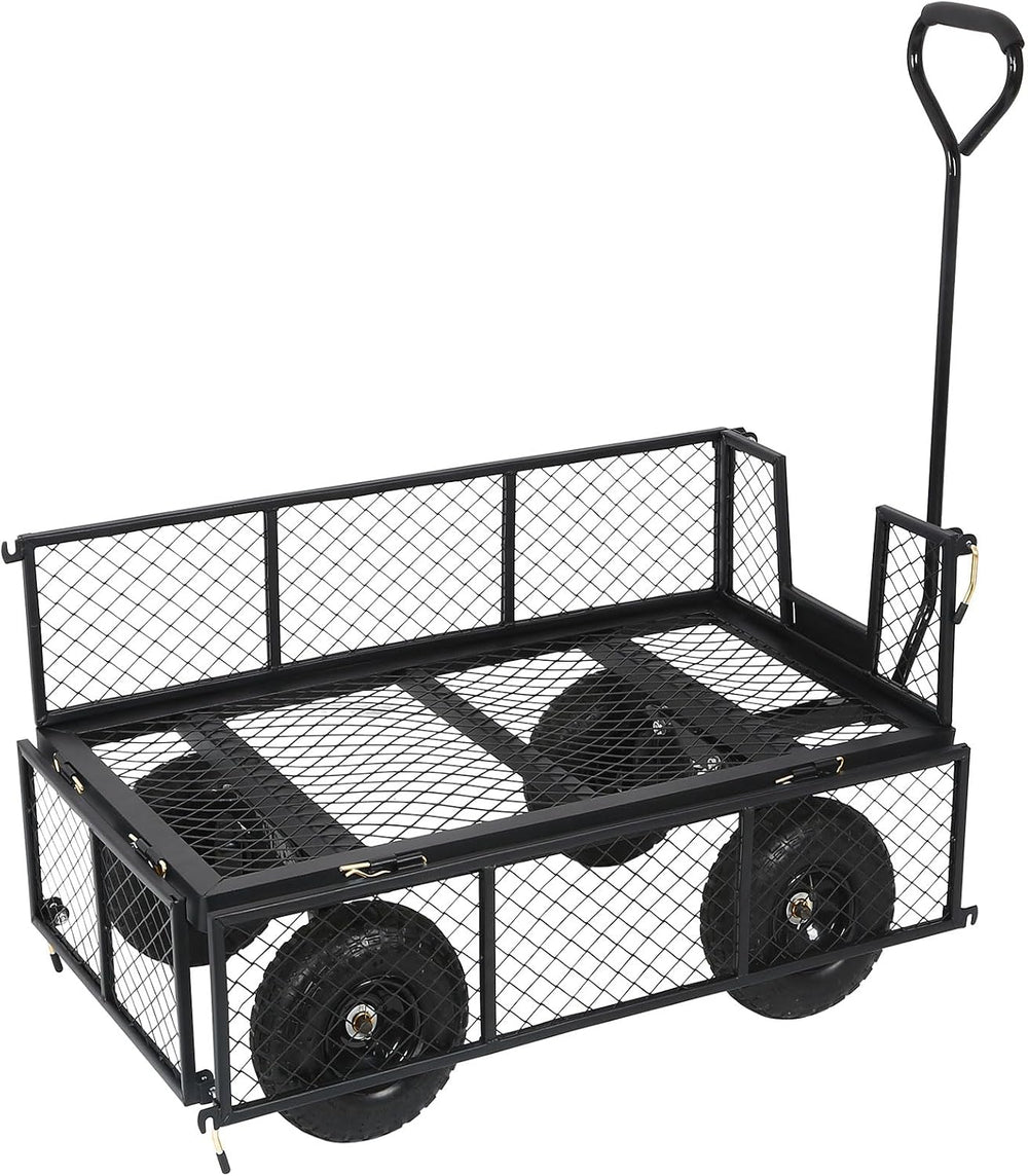 BILT HARD 10" Flat Free Tires Heavy Duty Garden Cart with 180° Rotating ...