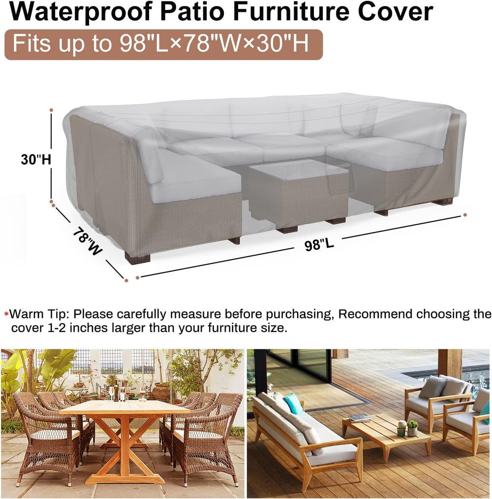 Mrrihand Outdoor Patio Furniture Covers Waterproof 98"Lx78"Wx30&quo...