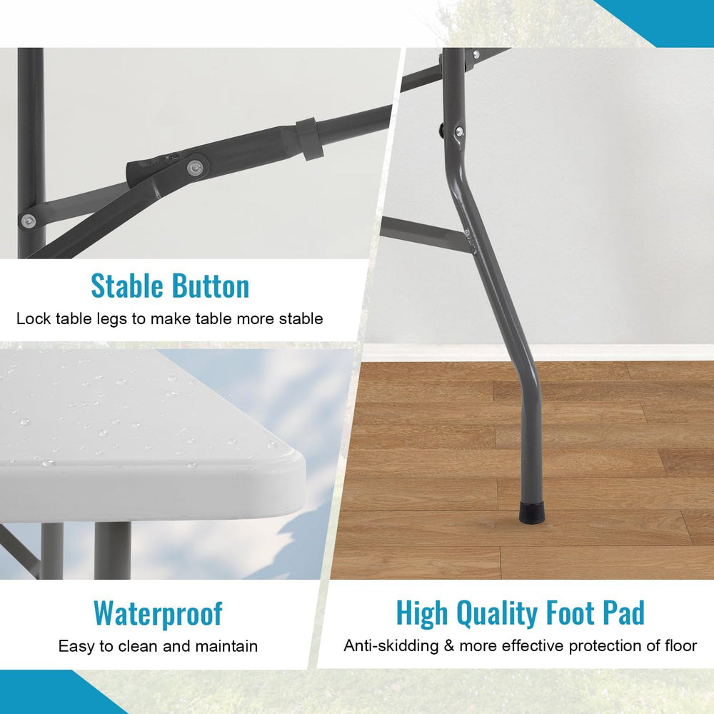 PayLessHere | 8FT Folding Table | White | Portable Plastic Table