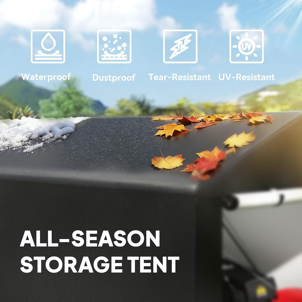 Outsunny 5.2 x 7.2 ft Portable Storage Shed Heavy Duty Outdoor Shed, Black