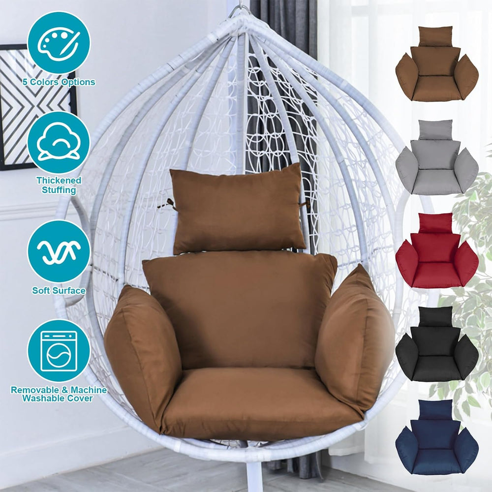Egg Chair Cushion, Hanging Egg Chair Cushion Replacement, Washable Swing Chai...