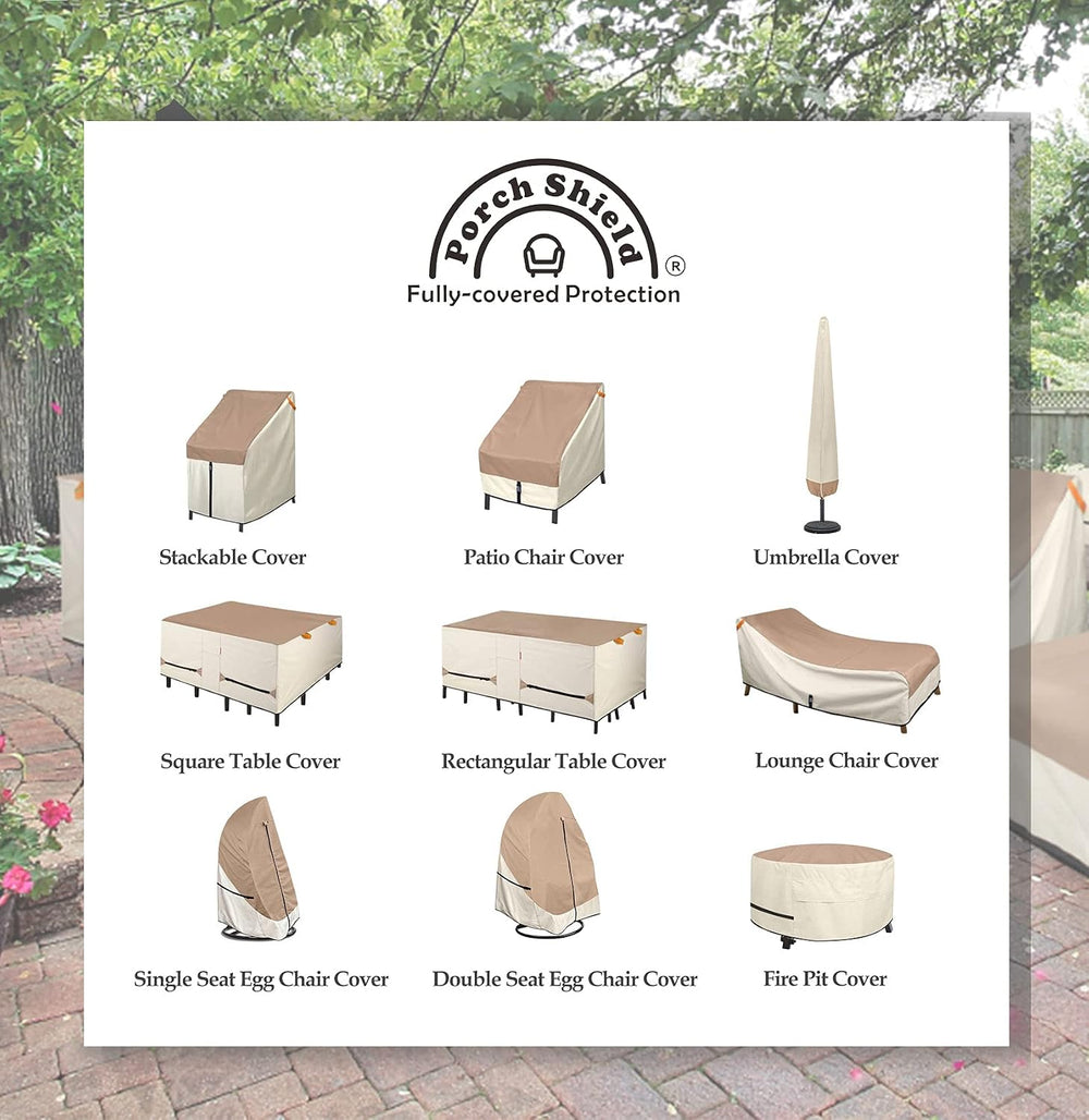 Porch Shield Waterproof Rectangular Patio Table Cover 108 x 70 inch