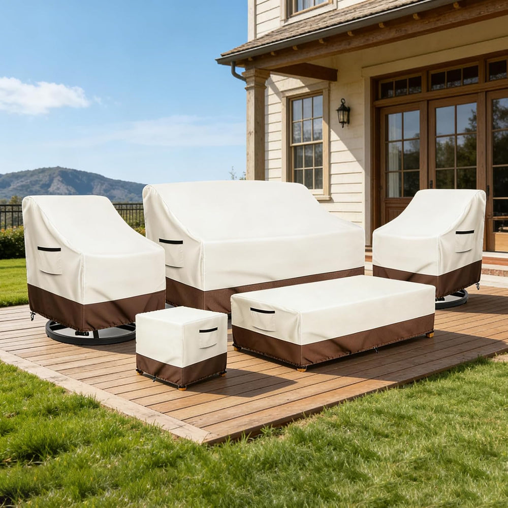 Outdoor Swivel Chair Covers Waterproof, 2 Pack 600D Heavy Duty Patio Furnitur...