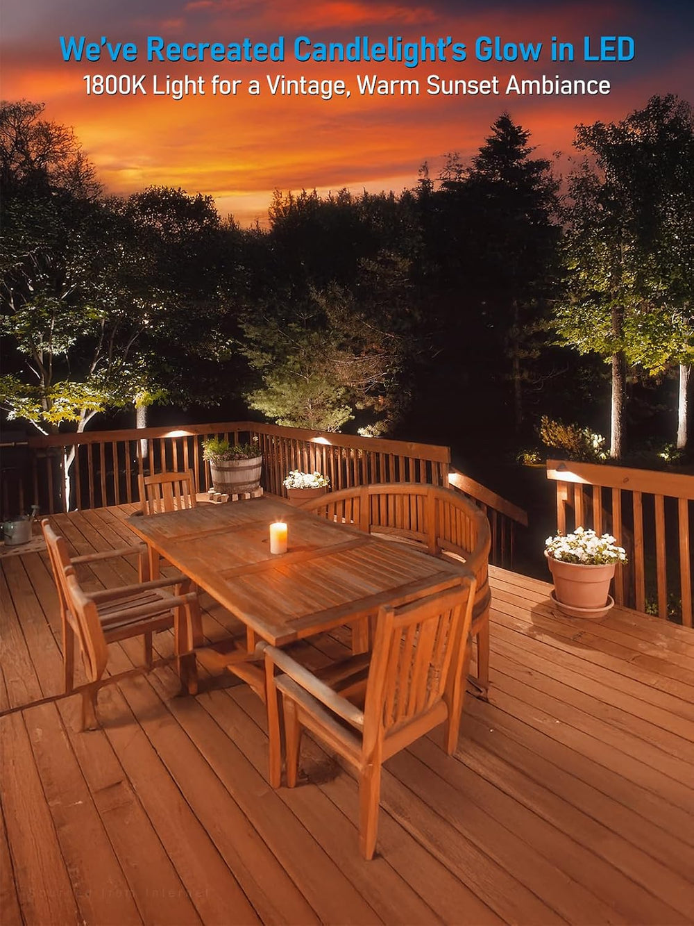 LEONLITE 8-Pack 5CCT Low Voltage LED Deck Light Triangle Oil Rubbed Bronze