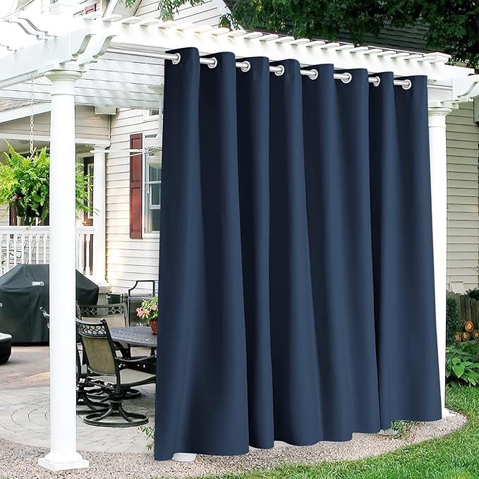 RYB HOME Extra Wide Outdoor Curtains for Patio Waterproof Heavy Duty Thermal ...