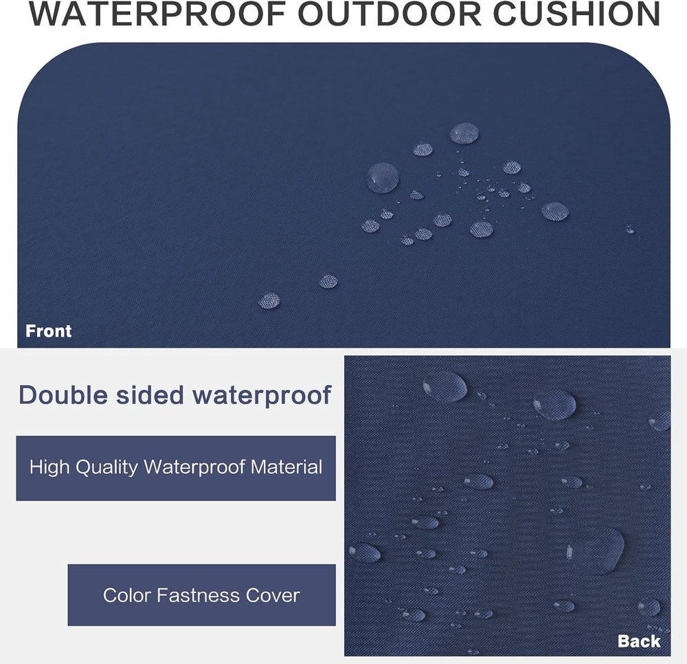 Outdoor Bench Cushion Waterproof with Memory Foam,Patio Bench Cushions for Ou...