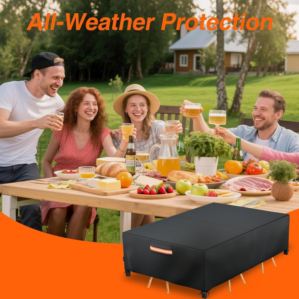 Patio Furniture Cover Waterproof Rectangle,111"L x 74"W x 28"H