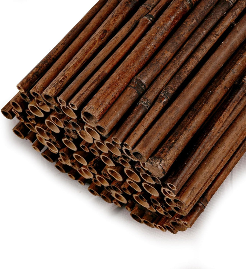 Carbonized Bamboo Fence 3ft x 8ft, Natural Outdoor Privacy Screen, Eco-Friend...