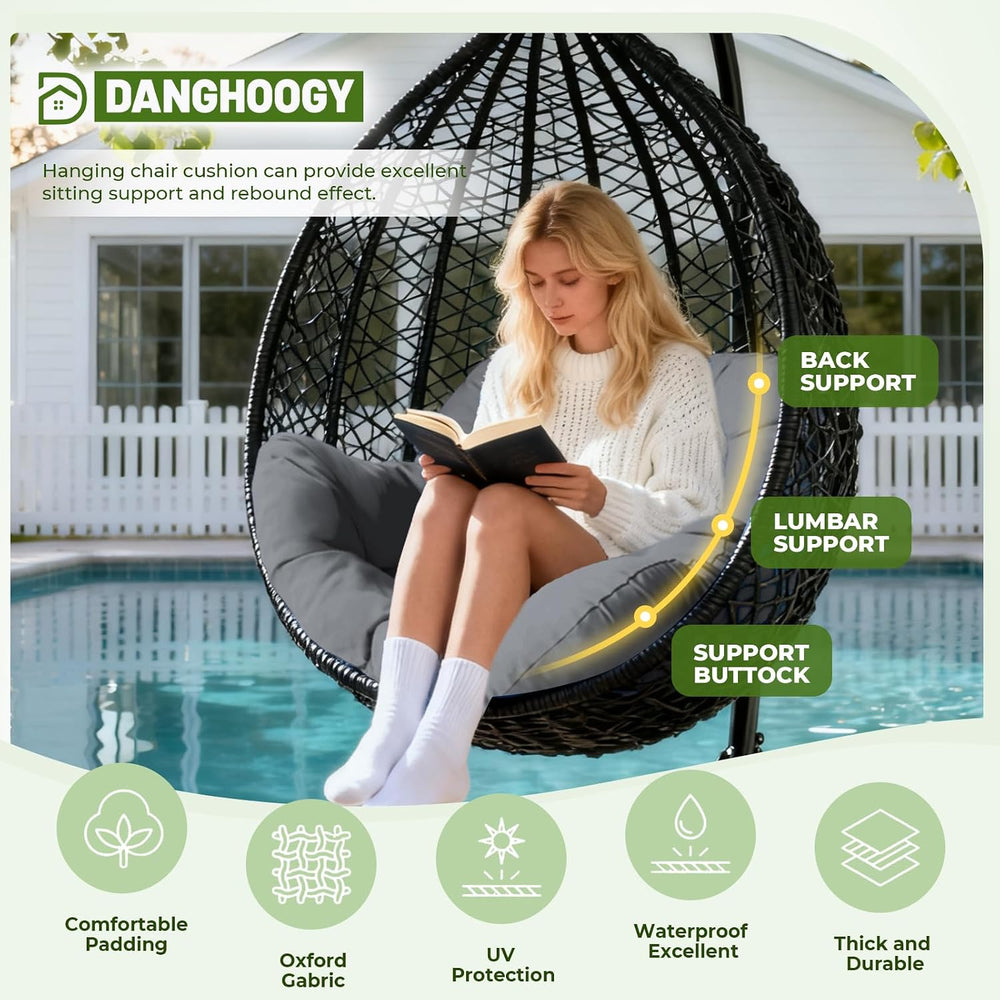 Egg Chair Cushion, Outdoor Egg Replacement Cushions Grey