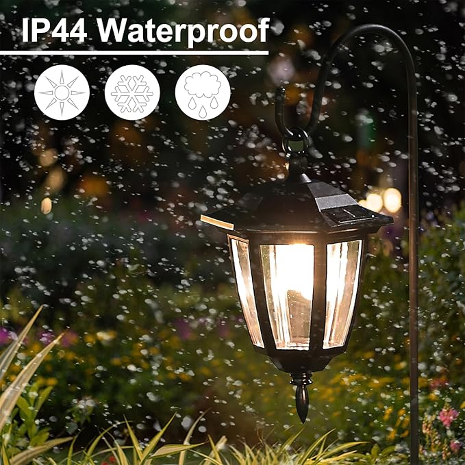 Dynaming 6 Pack Solar Hanging Lights Outdoor, Solar Powered Garden Decorative...