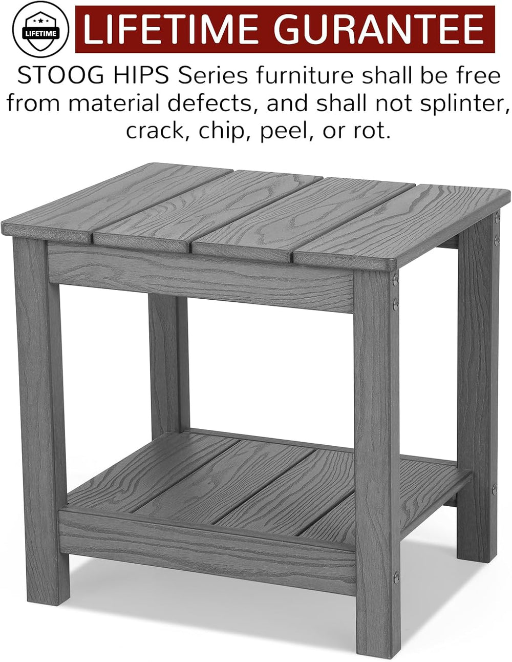 Stoog All-Weather Outdoor & Indoor Rocking Chairs Set of 2 with Table, 3 ...