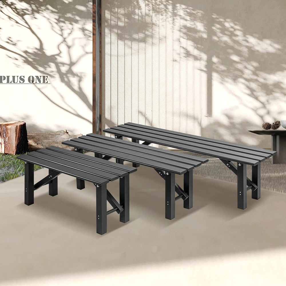 TECSPACE 2-Person Instant Folding Bench, 330 LBS Capacity Lightweight Aluminu...