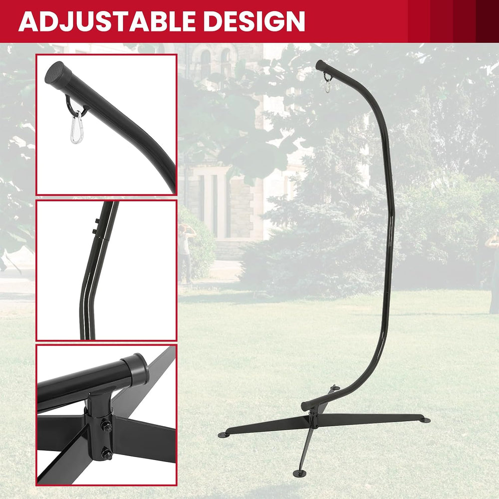 HECASA Hammock Chair Stand Heavy Duty Steel C Chair Stand for Outdoor Indoor ...
