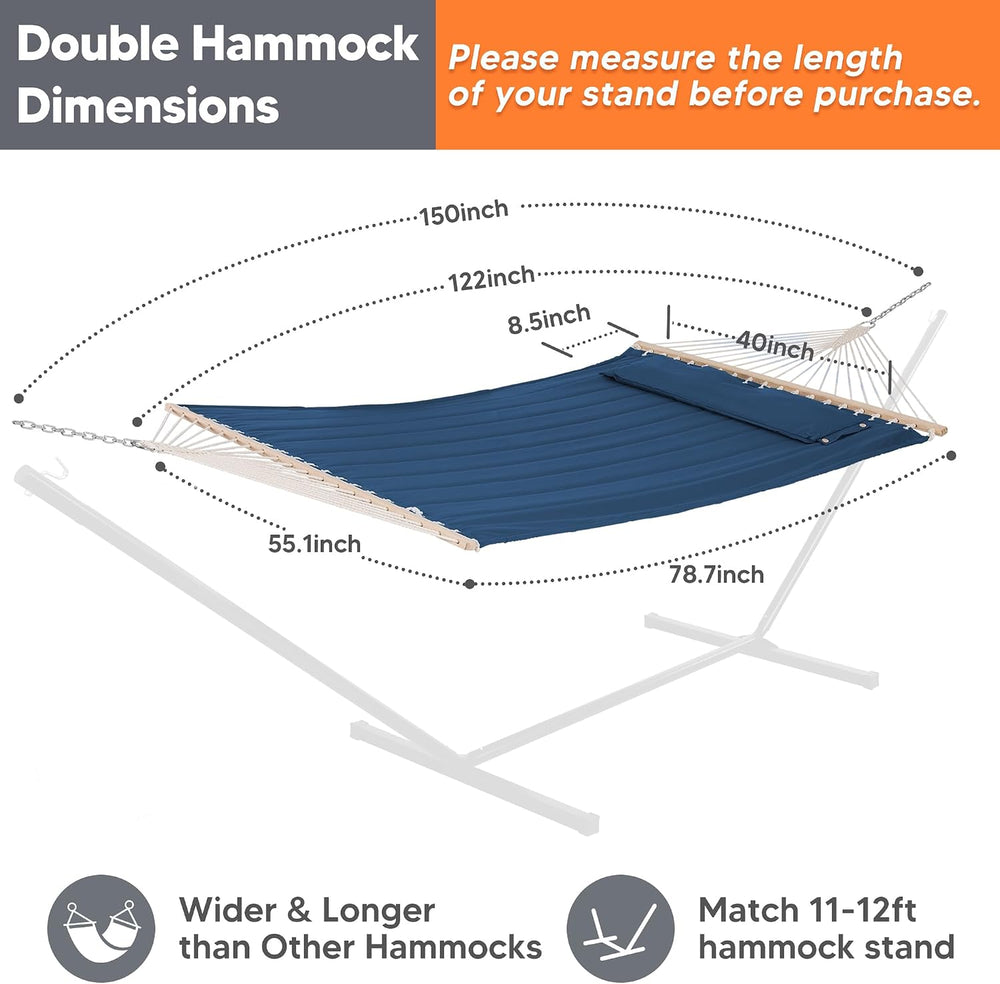 SUNCREAT Hammocks Replacement Hammock for Stand, 475 lbs Capacity, Navy