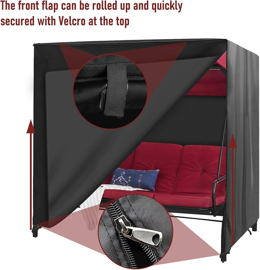 Outdoor Swing Cover Triple Seater Hammock Cover for Porch Swing Canopy Glider...
