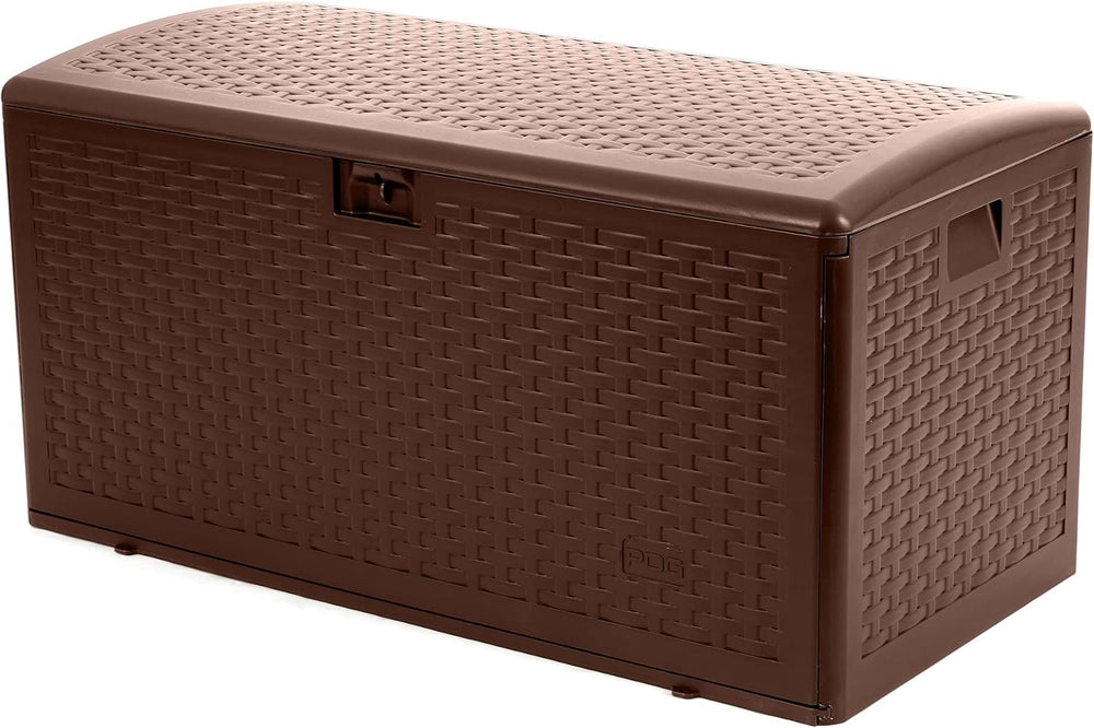 Plastic Development Group Outdoor Deck Box, Standard Close, Java, 73 Gal